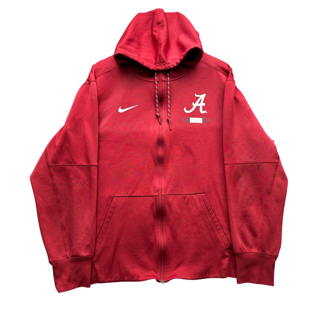 Nike Dri-FIT Alabama Crimson Tide Hoodie Mens XL Red Full Zip Fleece Athletic
